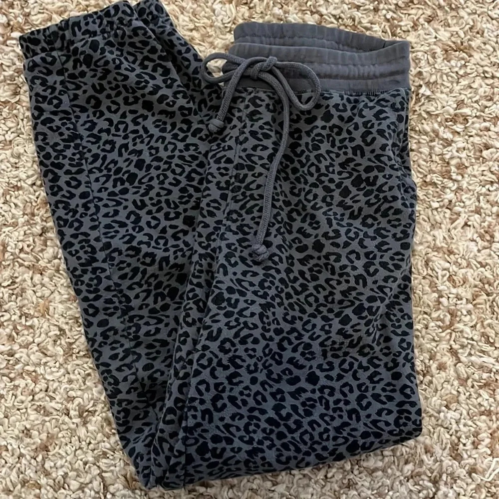 Rails Kingston Charcoal Mini Cheetah Jogger Sweats